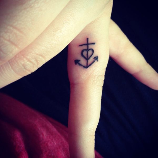 Anchor Heart Tattoo