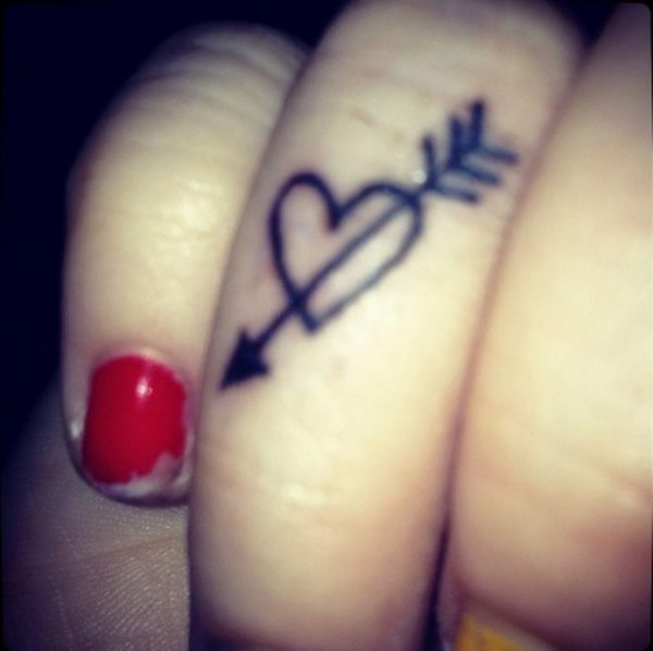 Arrow And Heart Tattoo