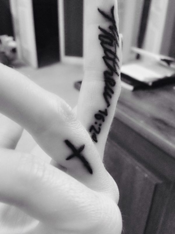 Bible Verse Tattoo On Finger