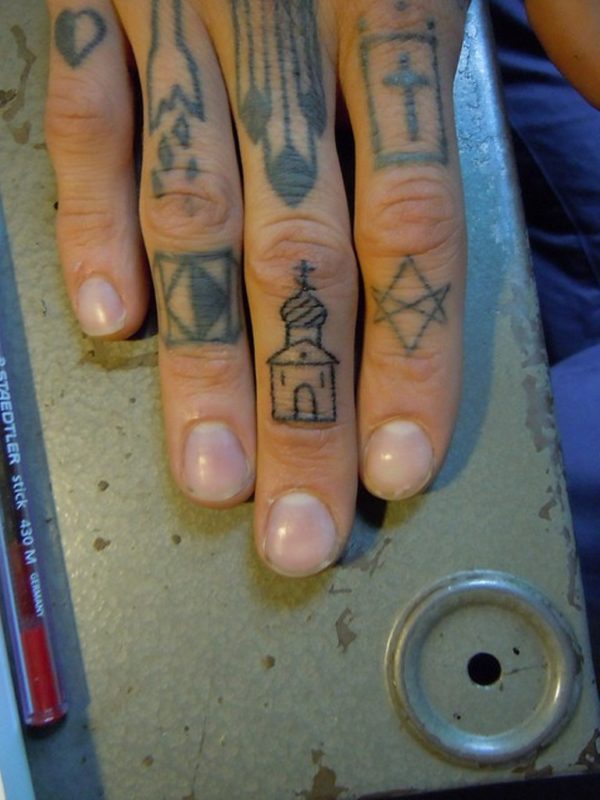 Bird Cage Tattoo On Finger