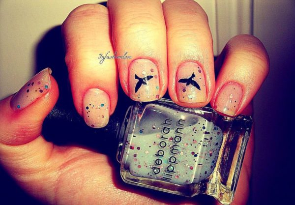 Birds Tattoo On Nail