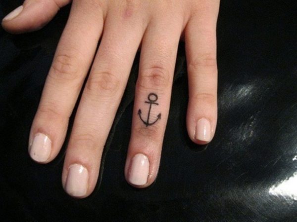 Black Anchor Tattoo