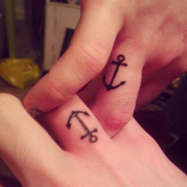 Black Anchor Tattoo