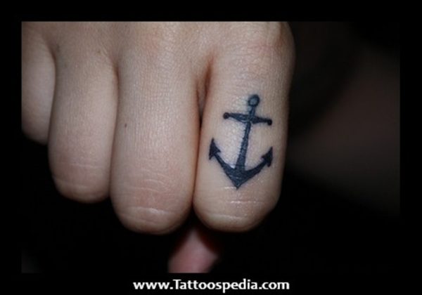 Black Anchor Tattoo