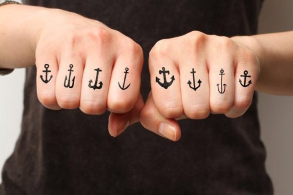 Black Anchors Tattoo