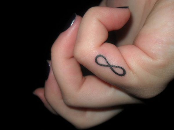 Black Beautiful Infinity Symbol Tattoo