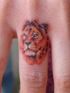 Colored Lion Tattoo