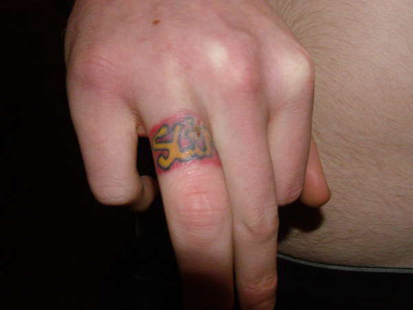 Colored Ring Tattoo