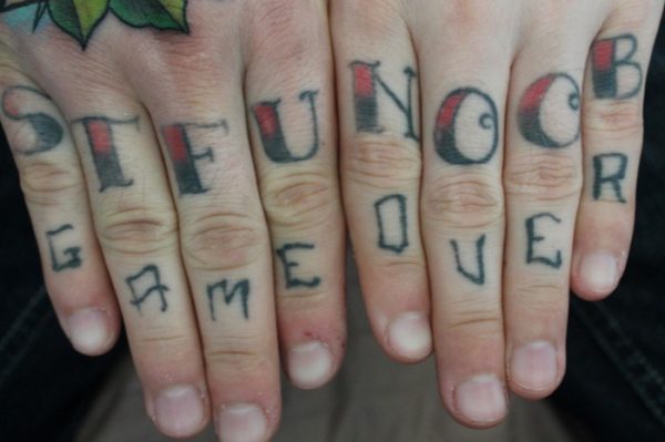 Colored Word Tattoo