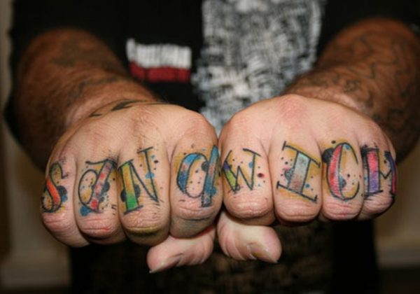 Colored Wording Tattoo