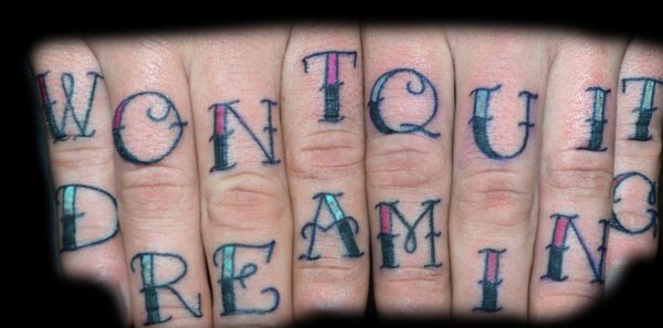 Colorful Word Tattoo