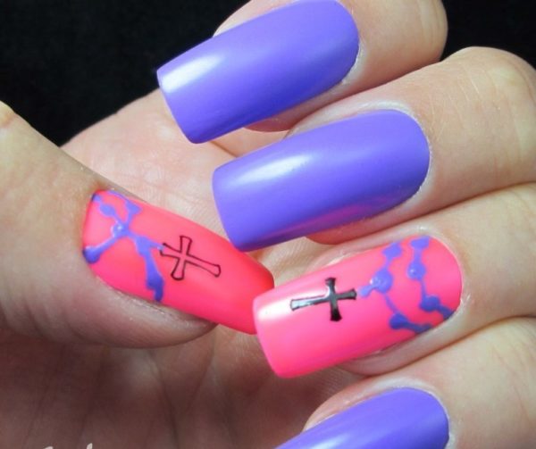 Cross Tattoo On Nail