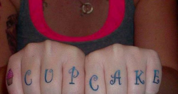 Cupcake Wording Tattoo