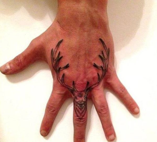 Deer Tattoo Design On Finger