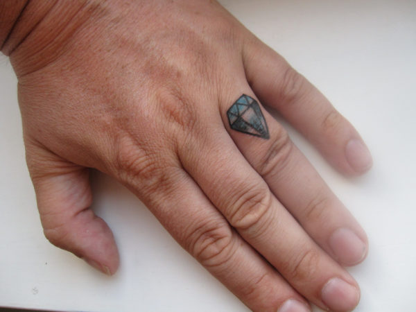 Diamond Tattoo On Finger 