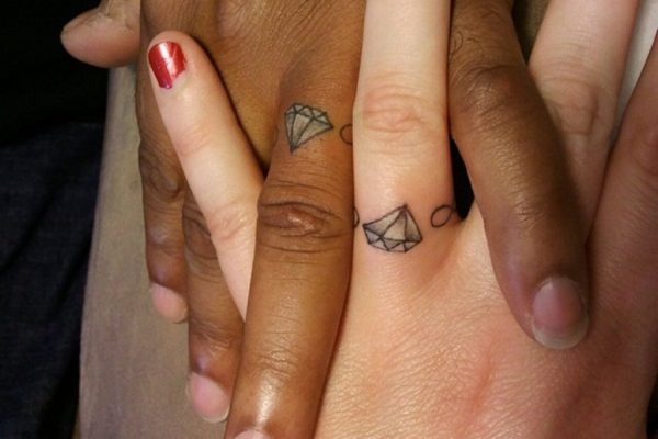 Diamond Tattoo On Finger