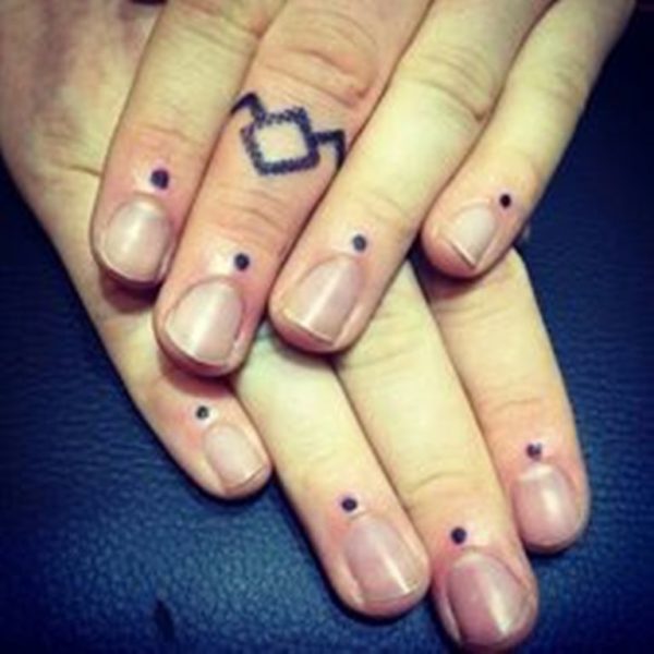 Dots Fingers Tattoo