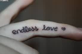 Endless Love Word Tattoo design