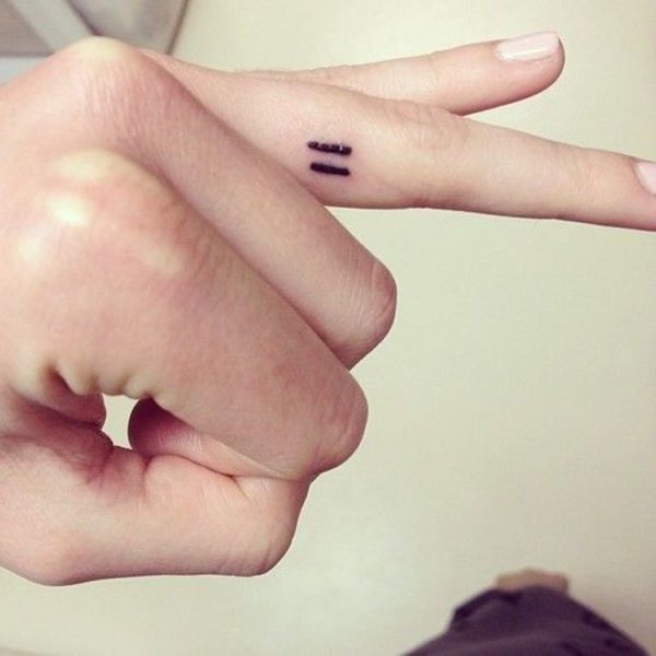 Equality Tattoo On Finger