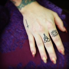 Evil Eye Tattoo Design On Finger