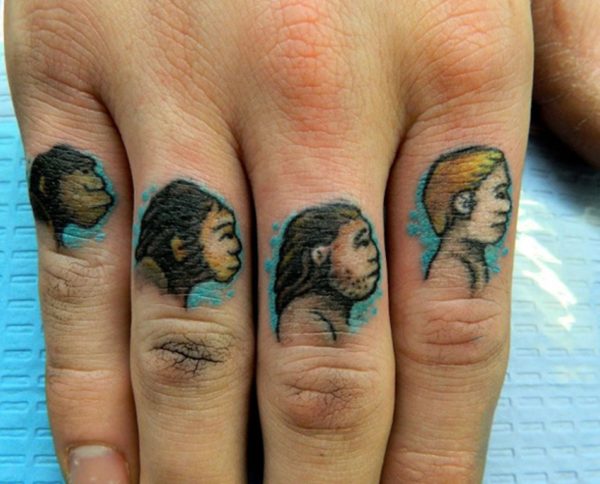 Evolution knuckles Tattoo