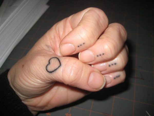 Fantastic Heart Tattoo On Finger
