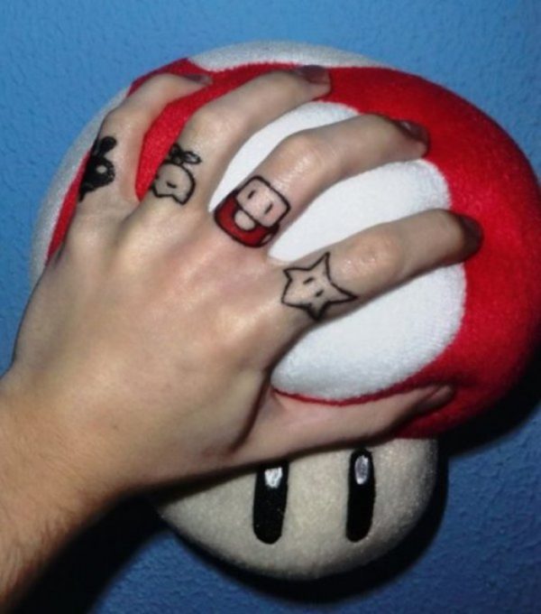 Funny Finger Tattoo