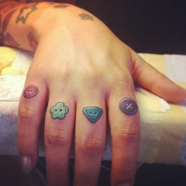 Funny Knuckle Buttons Tattoo