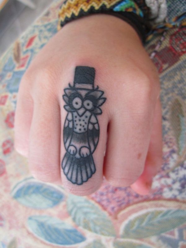 Funny Owl Tattoo