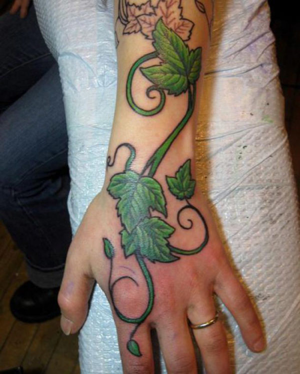 Green Leaf Tattoo