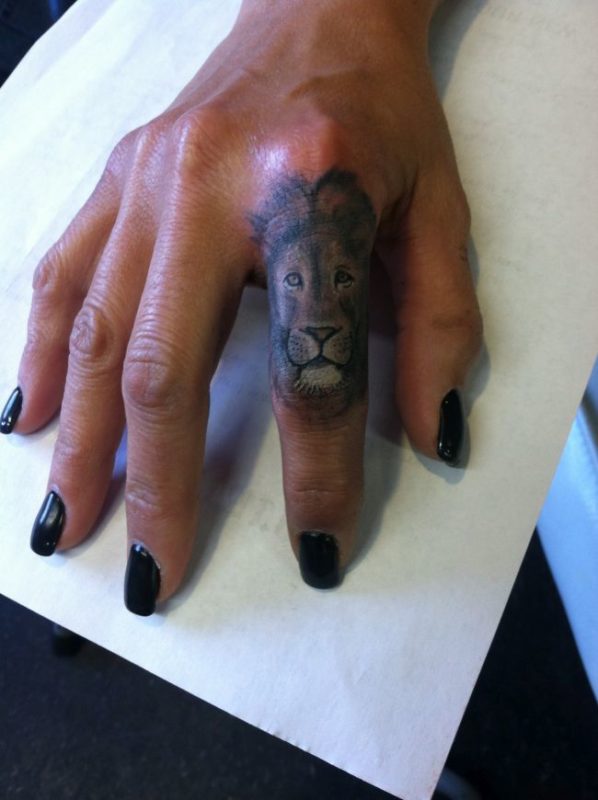 Grey Lion Tattoo