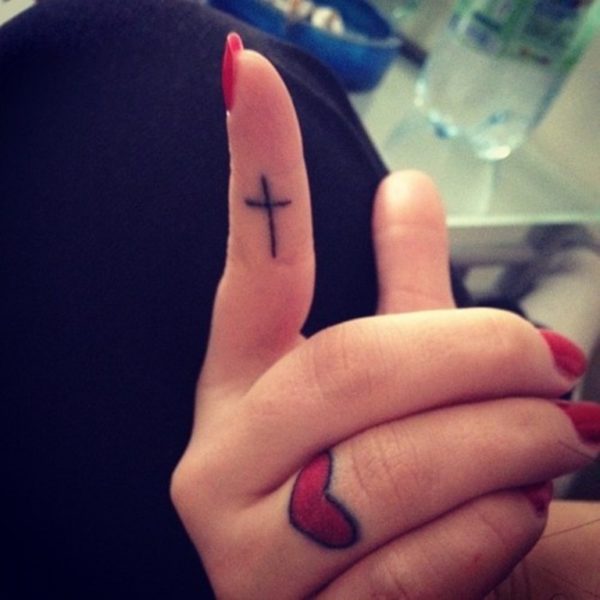 Heart And Cross Tattoo