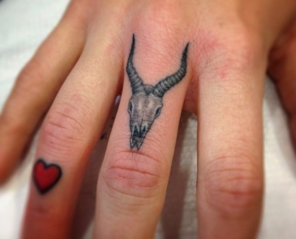 Heart And Deer Tattoo