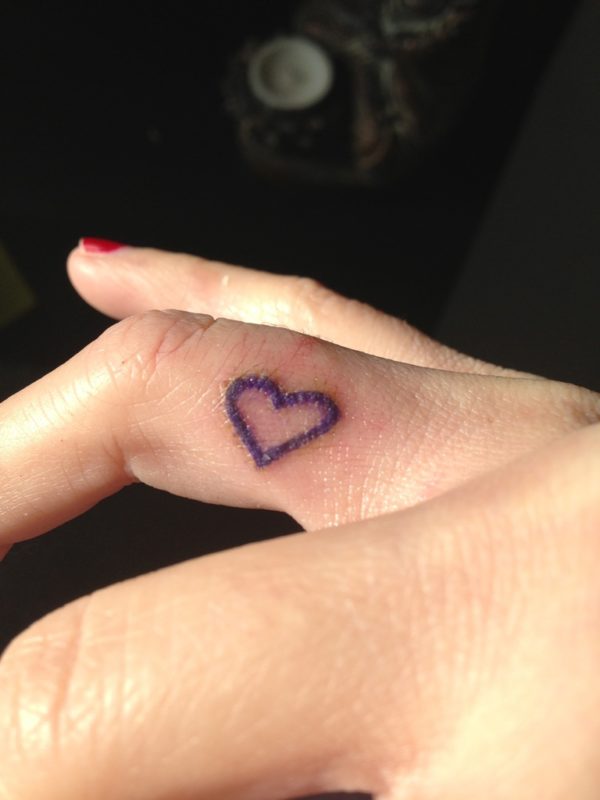 Heart Finger Tattoo