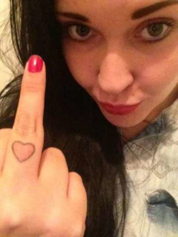 Heart Finger Tattoo Image