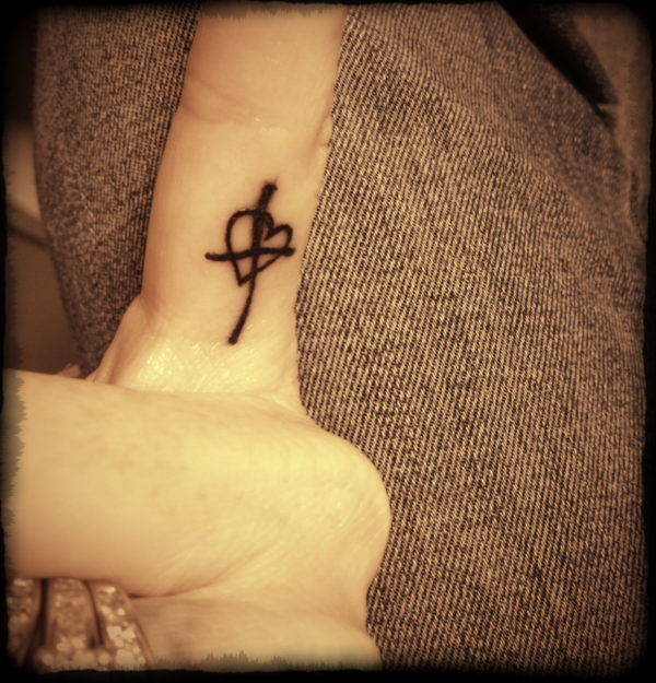 Heart Cross Tattoo 