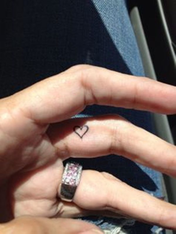 Heart Tattoo On Finger