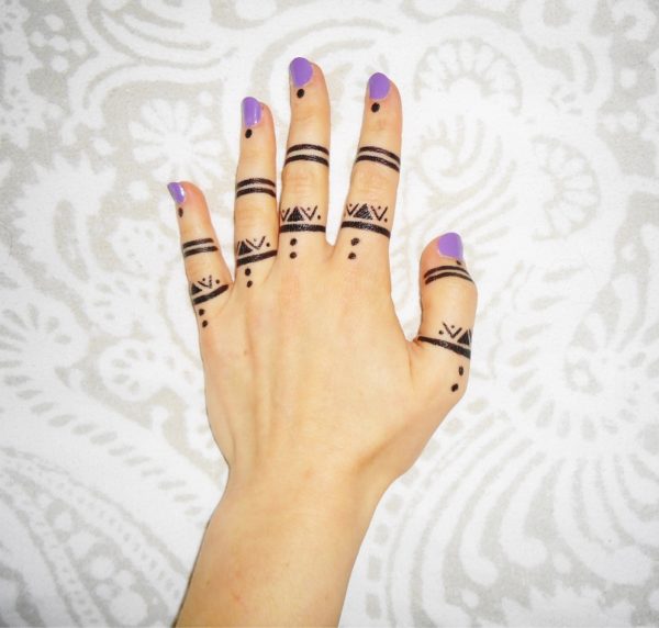 Henna Tattoo Design On Finger