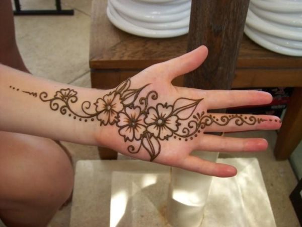 Henna Tattoo On Girl Hand