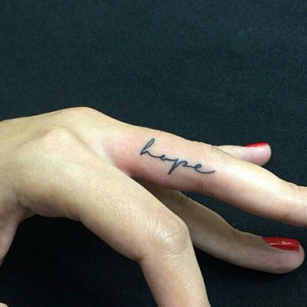 Hope Finger Tattoo