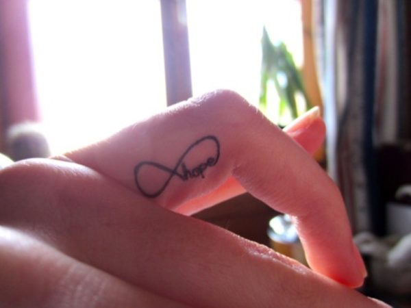 Infinity  Hope Finger Tatto