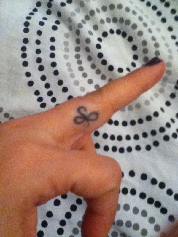 Infinity Symbol Tattoo On Finger