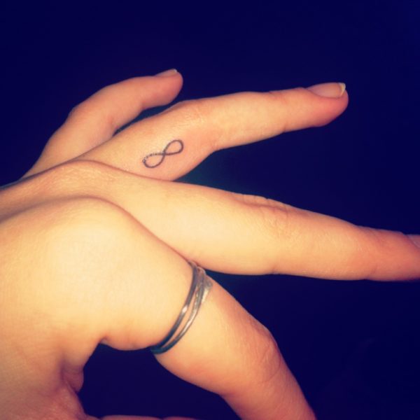 Infinity Symbol Tattoo On Finger