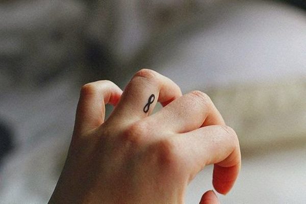Infinity Symbol Tattoo On Ring Finger
