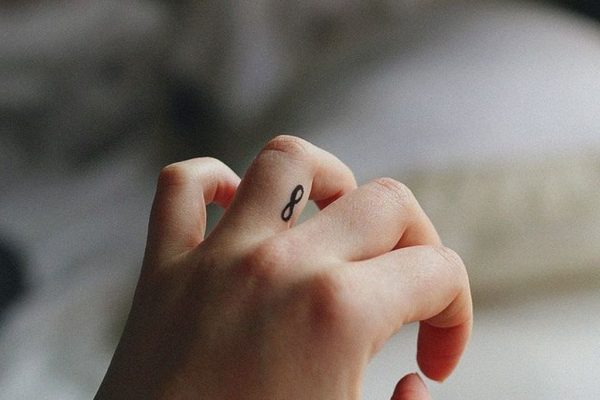 Infinity Symbol Tattoo on Finger 