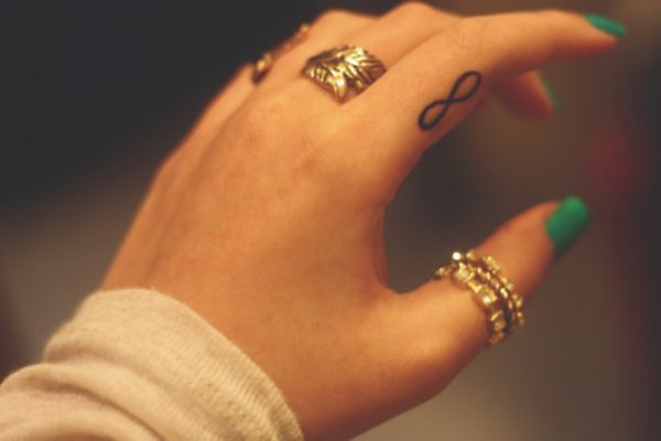 Infinity Tattoo Design On FingerDesign On Finger