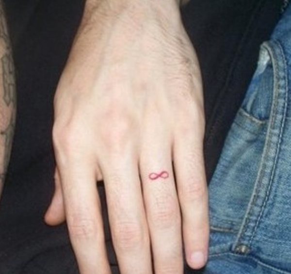 Infinity Tattoo On Ring Finger 