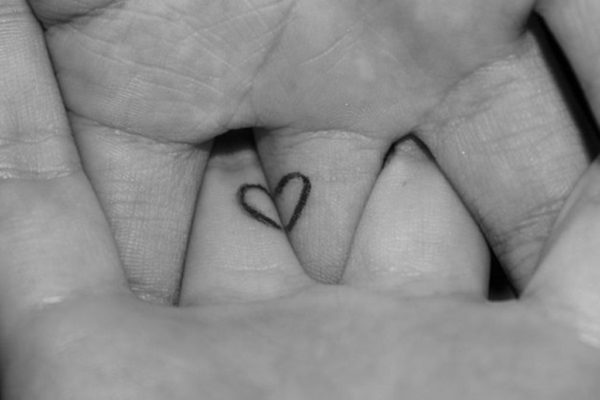 Love Heart Tattoo On Finger