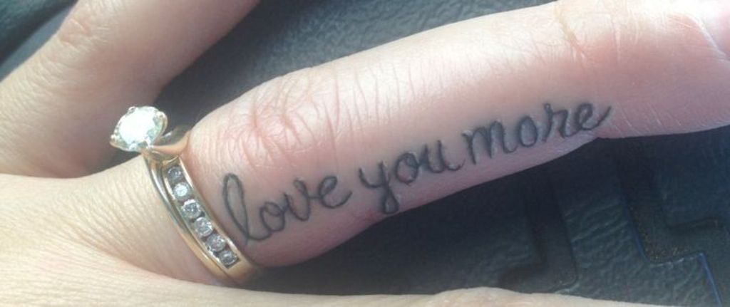 Love Finger Tattoo Designs 7