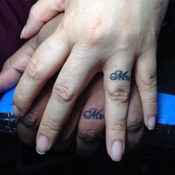 Mr And Mrs Word Tattoo